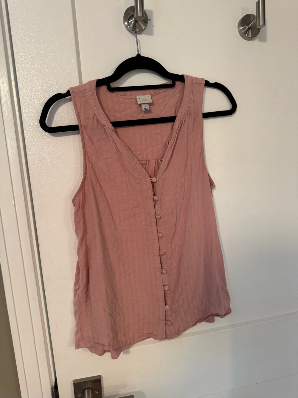 a new day Dusty Rose Sleeveless Button-Front Tank